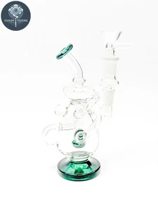 Pipa de agua recicladora de bong de vidrio pequeño verde de 6" + adaptador de tazón de 14 mm - Imagen 1 de 5