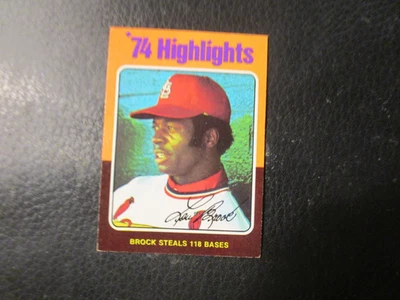 1975 TOPPS #2 LOU BROCK БЛИКИ ПОЧТИ КАК НОВЫЕ - Изображение 1 из 2
