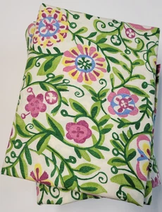 Pottery Barn Pink Green New Wave Floral Full/Queen Duvet Cover & 1 Sham PLS READ - Picture 1 of 24