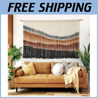 Tapiz tie-dye para colgar en la pared de macramé artesanal Foto 1 de 4