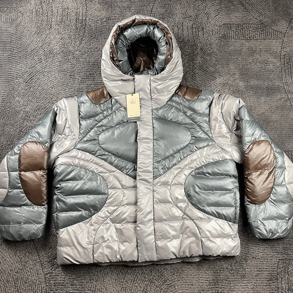 Chaqueta acolchada Nike Tech Pack Therma-Fit ADV XL gris plateado marrón con capucha nueva con etiquetas Foto 1 de 4