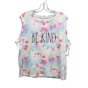 Rae Dunn Be Kind Rainbow Tie Dye Muscle Tank Top Damen Gr. XL - Bild 1 von 9