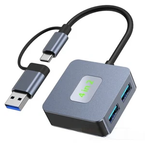 HUB para portátil 4 en 2 multipuerto USB-C USB-A a USB-A 3.2 Gen 2 puertos para Windows/macOS - Imagen 1 de 6