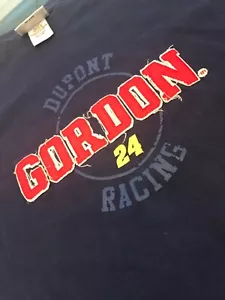 Vintage Nascar Jeff Gordon Dupont Racing T Shirt Sz Lg - Picture 1 of 7