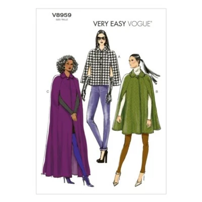 Vogue Sewing Pattern V8959 Women's Cape Coat - Image 1 of 2