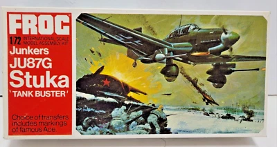 VINTAGE FROG 1/72 JUNKERS JU87G STUKA TANK BUSTER MODEL KIT ***COMPLETE*** - Imagem 1 de 3