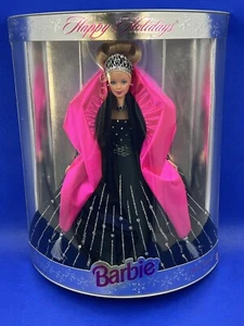 Mattel Happy Holidays Modepuppe Barbie selten Fehldruck türkis grüne Augen 20200 - Bild 1 von 12