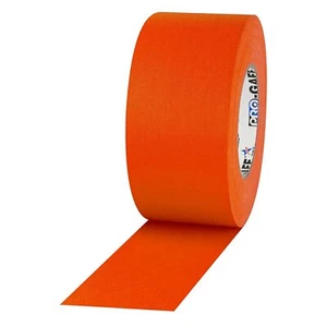Pro Tapes Neon Pro Gaffer Tape Fluorescent Orange 3" x 50 yds. - Picture 1 of 3