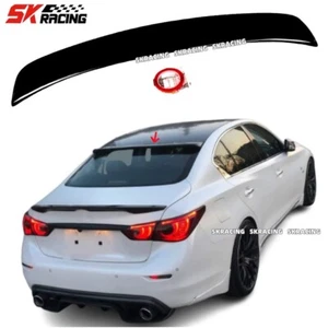 For Infiniti Q50 Sedan Glossy Black Rear Window Roof Spoiler Wing Lip Body Kits - Picture 1 of 9