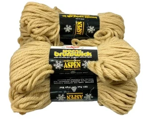 Lot 5 Brunswick Aspen Yarn 100% Wool 2 oz Palomino Heather 7382A Vintage - Picture 1 of 3
