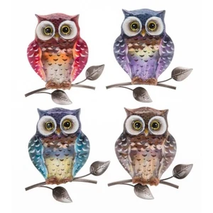 Metal Wall Art - 1 x SMALL OWL (Assorted Colours - Choose from 4) *NEW* - Picture 1 of 1