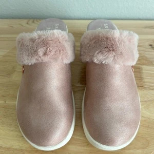 Martha Stewart x Skechers Pier Lite Vegan Faux Fur Mule- Rose (Sz 8.5) a616421 - Picture 1 of 7