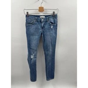 Levi Strauss & Co. Blue Distressed 711 Skinny 5-Pocket Style Girls Jeans 14Reg - Picture 1 of 9