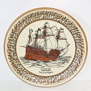 Purbeck Pottery Mary Rose, Great Ships of Britain, Collectors Stoneware Plate - Picture 1 of 7