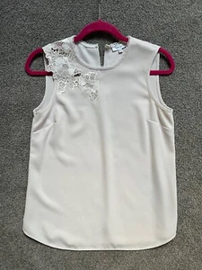 Reiss cream blouse size 10 - Picture 1 of 4
