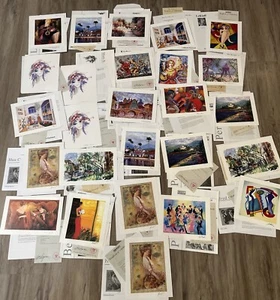 Huge Art Lithograph Lot of 26 Unframed Artwork Multiple Artists W/ COA - Picture 1 of 13
