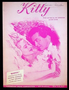 Partituras de canciones 1945 Kitty con Paulette Goddard Ray Milland tema de película - escasas - Imagen 1 de 3