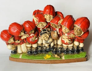 1976 Apsit Bros Of California Brothers Red Football Team Ref Chalk Ware Vintage - Bild 1 von 7