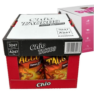 Chio Taccos Texas & Barbeque 12 x 75g Takos Chips Flips Snacks Knabberkram - Bild 1 von 5
