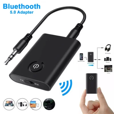Bluetooth 5.0 Transmitter Receiver 2-in-1 Wireless Audio 3.5mm Jack Aux Adapter⇓ - Image 1 of 4