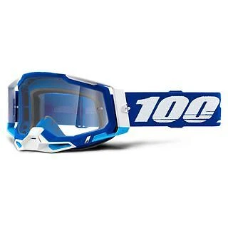 100% Racecraft2 Goggles Blue Clear Lens - image 1 of 1
