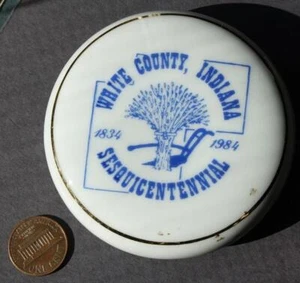 1984 White County Indiana 150th Anniversary Sesquicentennial paperweight RARE -- - Picture 1 of 1