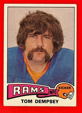 1975 Topps TOM DEMPSEY #163 Los Angeles Rams Football Card - EX