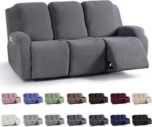 KinCam Recliner Sofa Covers, Stretch Reclining Couch Covers for 3 Seat, Sofa Sli