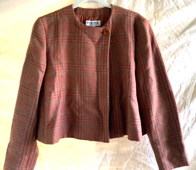 Blazer Giorgio Armani Cuadros Naranja Escote Único Multi Talla 12 Foto 1 de 4