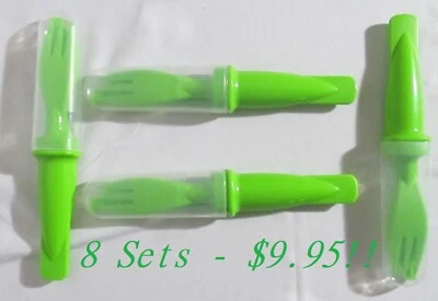 Plastic Cutlery Silverware Utensil Set w/Cap Camping, Boating, Picnic, Party Use - Image 1 of 4