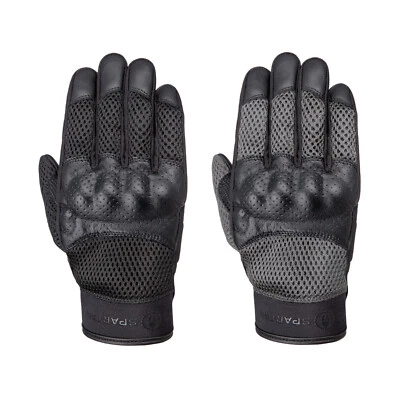 Oxford Spartan Air Motorbike Mesh Vented Summer Gloves Black Grey Motorcycle - Image 1 of 4