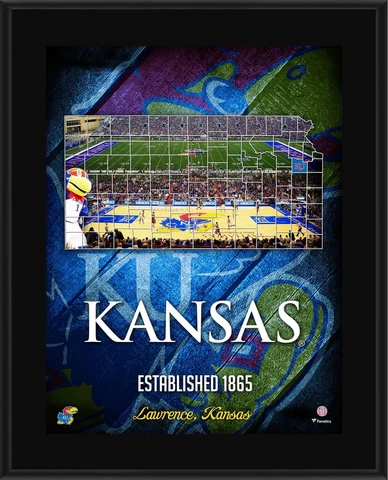 Kansas Jayhawks 10.5" x 13" 2018 Sublimated State Plaque Cover