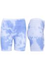 Womens Ladies Pants Tie Dye Dance Activewear Cycling Gym Knee Length Shorts