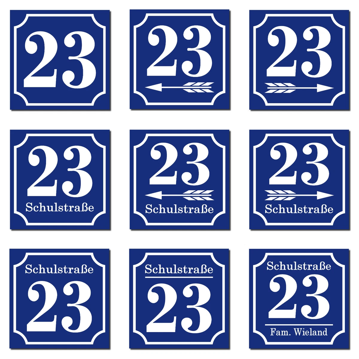 Aluminium Hausnummer 23 – Schwarzer Text Auf Weiß, 30x20 Cm, Wetterfest Für Garten, Tür & Briefkasten