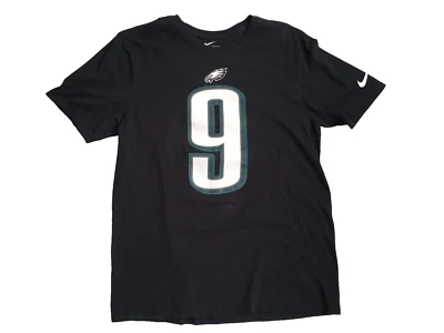耐克 NFL Nick Foles Phila Eagles #9 NFL 球衣风格 T 恤黑色 M/L 码 — 第 1/4 张图片