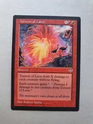 Torrent of Lava, MTG Mirage (1996) Rare Red Sorcery NM - Image 1 of 2