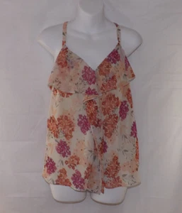 Top con correa de espagueti con volantes estampado floral Elle para damas - pequeña - Imagen 1 de 7