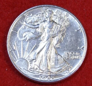 1943-P Walking Liberty Half Dollar 90% Silver Coin UNC Uncirculated WL529 - Picture 1 of 2