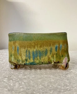 Brand New Hand made Clay Enamel Glazed Succulent Pot/planter With Drainage #624 - Picture 1 of 10