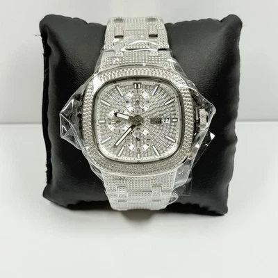 JBW Heist J6380D Diamond Bezel Multifunction Silver Dial Men’s Watch - Image 1 of 4