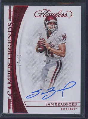 2023 Panini Flawless Sam Bradford #CLS-SBR Campus Legends 07/20 - Image 1 of 2
