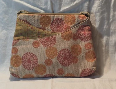 Cartera Bandolera Maruca Patrón Floral Naranja Rojo VER FOTOS Hecha a Mano Boulder CO Foto 1 de 4