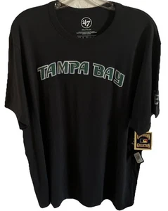 Camiseta Tampa Bay Rays XXL Negra NUEVA 47 Colección Cooperstown $42 Minorista  - Imagen 1 de 5