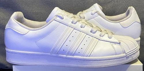 Adidas Originals Superstar J tutte bianche EF5399 sneakers giovani unisex taglia 6