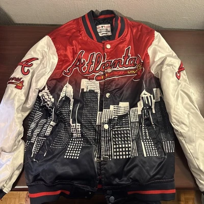 Pro Standard Atlanta Braves Navy Remix Varsity Jacket Size M - Image 1 of 4