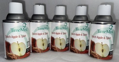 JUEGO DE 5 recambios dispensadores de fragancia con medición TimeMist manzana holandesa y especias 6,6 oz Foto 1 de 4