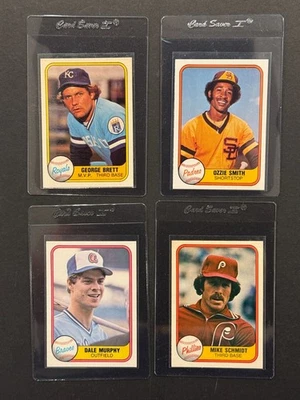 1981 Fleer Baseball (4-Card HOF Lot) Brett, Smith, Schmidt, Murray - NM-MT - Image 1 of 4
