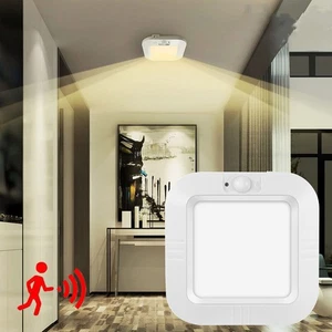 LED Deckenlampe Deckenleuchte Batterie mit Bewegungsmelder 3000K Sensorleuchte - Bild 1 von 15