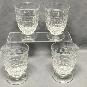 Vintage Colony Whitehall Clear 9 Oz Footed Tumblers Set of 4 - Picture 1 of 11