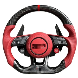 Nuevo Kit Volante Cuero Fibra Carbono Audi Botones Arranque Deportivo Muy - Imagen 1 de 4